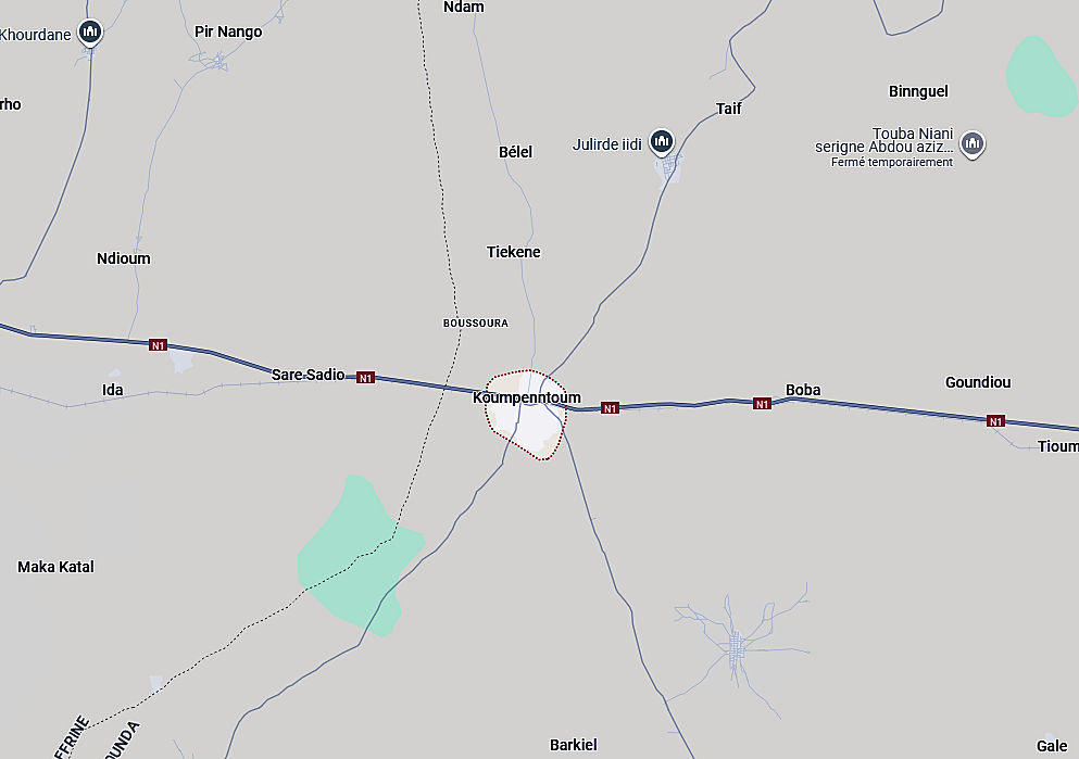 CARTE REGION DE KOUMPENTOUM