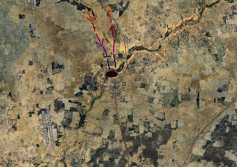 OVNI EN AFRIQUE CARTE OBSERVATION DE TIEKENE