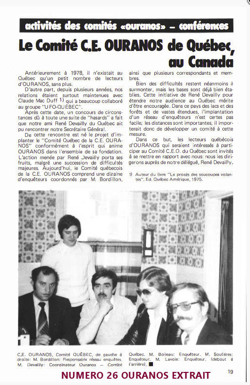 COMITE OURANOS QUEBEC