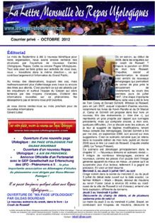 LETTRE MENSUELLE DES REPAS UFOLOGIQUES