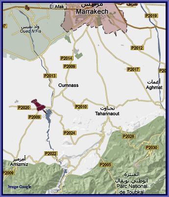 carte region lac lalla takerkoust