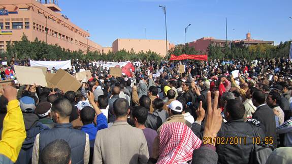 ovni a Marrakech durant les manifestations 2011
