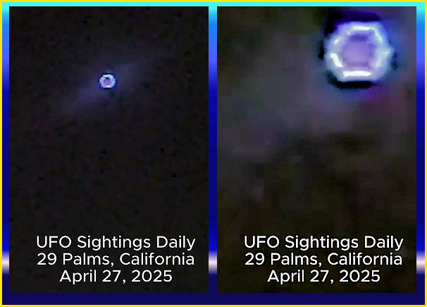 UAP - UFO - EN FORME DE SPIRALE BLEUE EN CALFORNIE