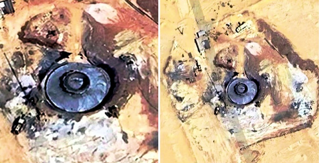 FAUSSE SOUCOUPE VOLANTE DANS LE DESERT