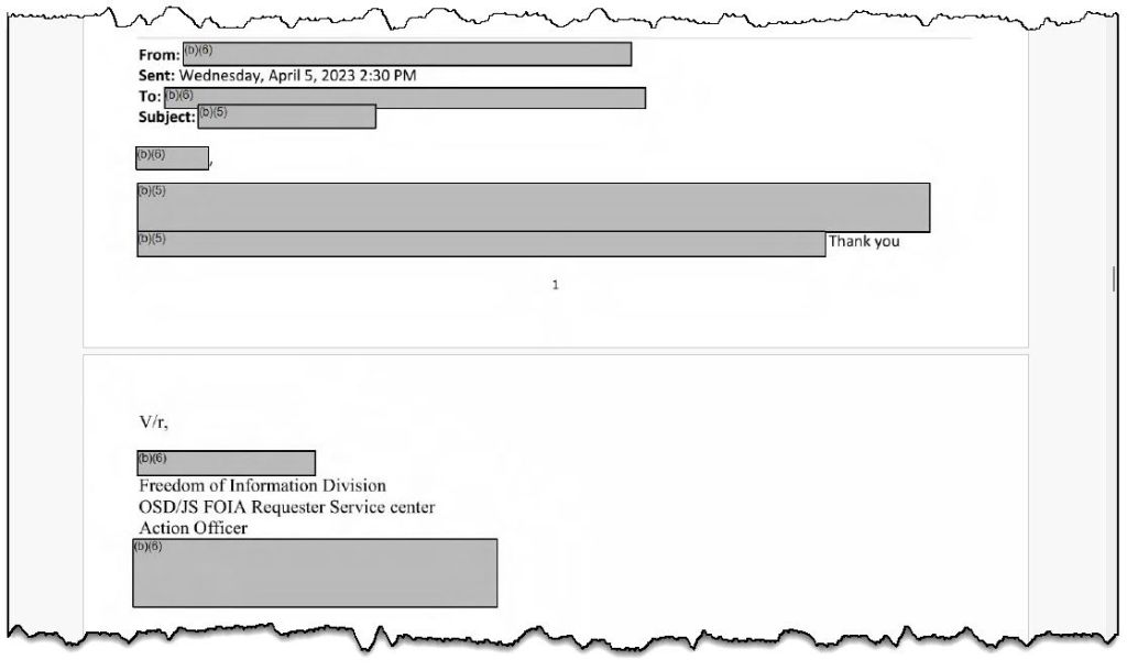 document défense nationale us caviardé