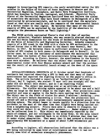 DOCUMENT FBI ET URSS UAP ET OVNI