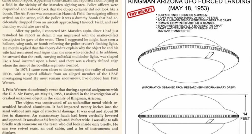 OVNI de Kingman 1953 aux usa