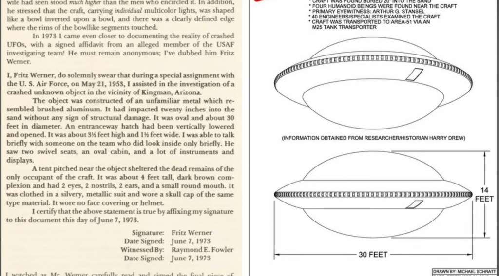 1953 USA OVNI de Kingman