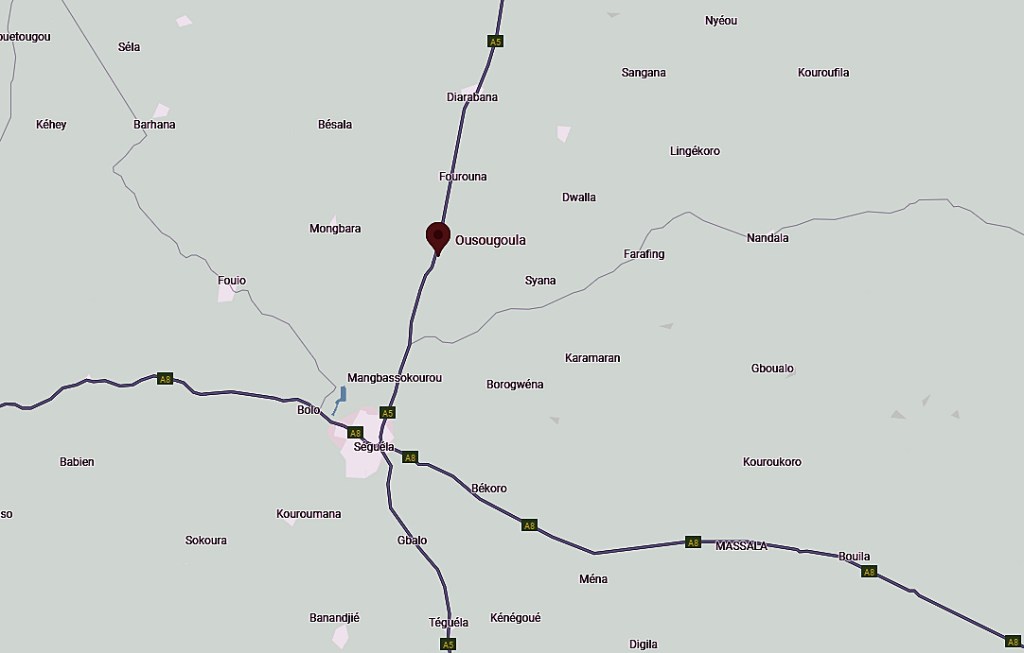 CARTE OUSSOUGOULA AFRIQUE EQUATORIALE