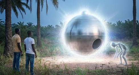 OVNI A TERRE AVEC PRESENCE D'UN HUMANOIDE AU TOGO