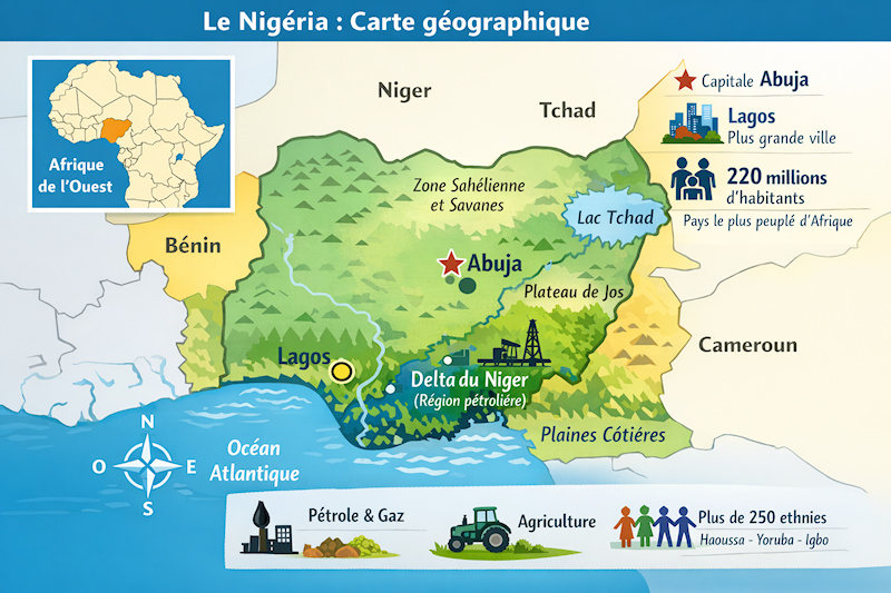 CARTE ECONOMIQUE DU NIGERIA - UAP ET OVNI