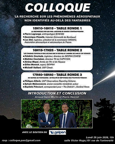 colloque sur les phénomènes  aérospatiaux 